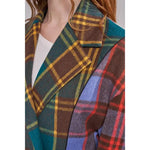 Studio Multi Plaid Trench Jacket