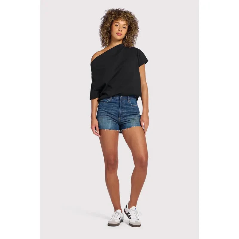 nuuds Vintage Cotton Off The Shoulder T-Shirt