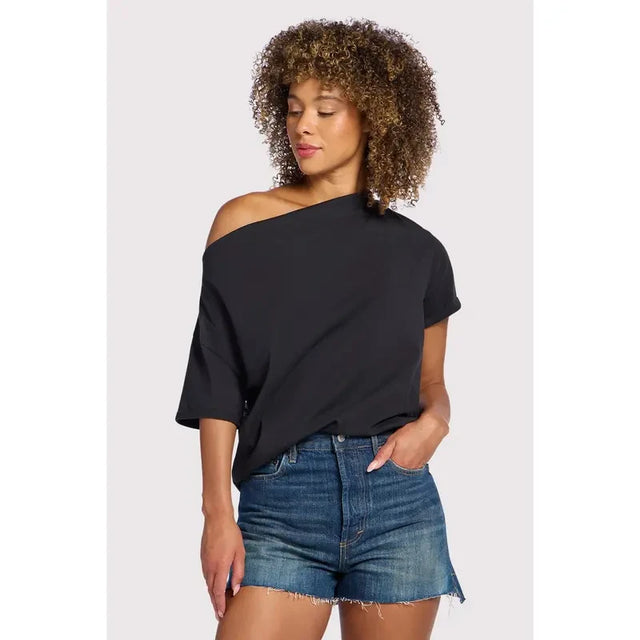 nuuds Vintage Cotton Off The Shoulder T-Shirt