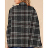 Womens Plaid Cape Jacket