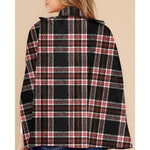 Womens Plaid Cape Jacket