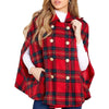 Womens Plaid Cape Jacket