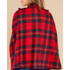 Womens Plaid Cape Jacket