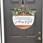 Christian Wooden Door Sign
