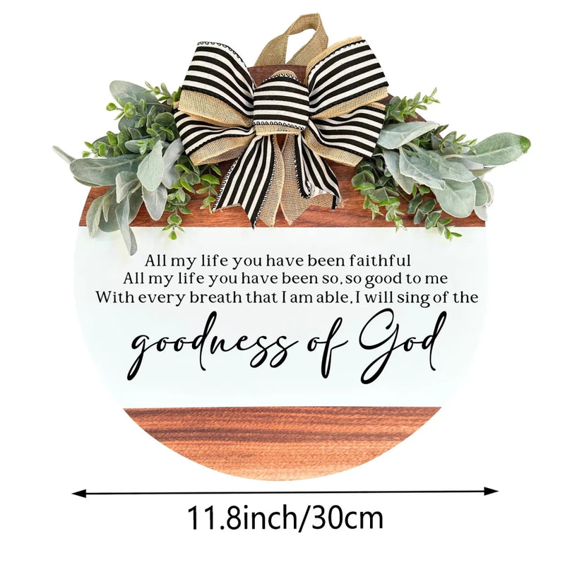 Christian Wooden Door Sign