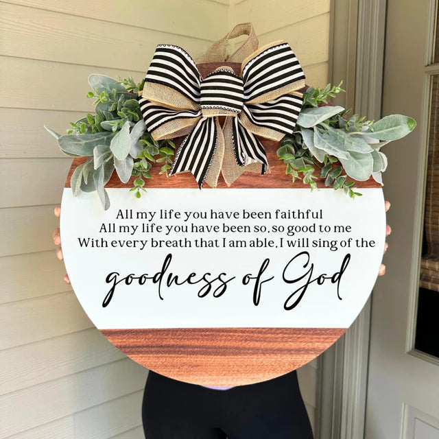Christian Wooden Door Sign