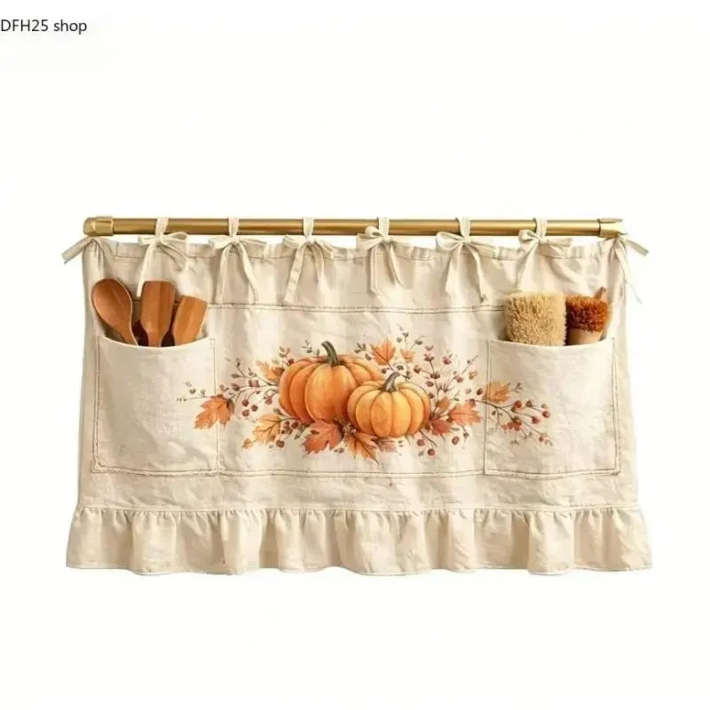 Farmhouse Ruffled Linen Oven Cover