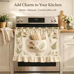 Farmhouse Ruffled Linen Oven Cover