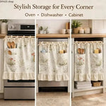 Farmhouse Ruffled Linen Oven Cover