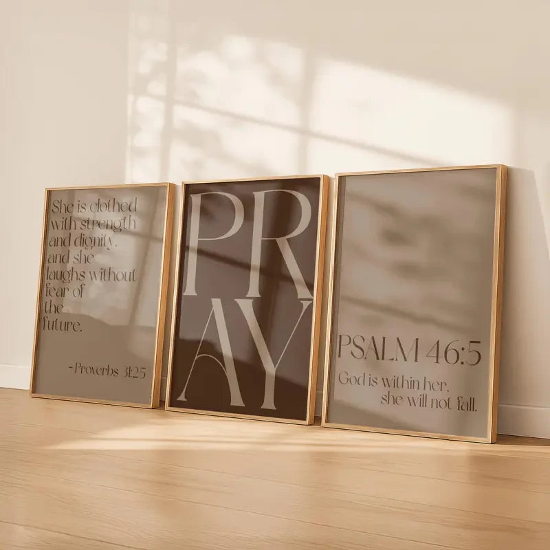 Minimalist Scripture Wall Art Set