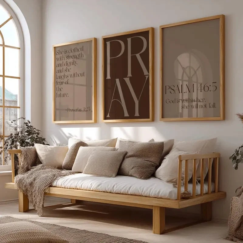 Minimalist Scripture Wall Art Set