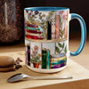 Stained Glass Floral Bookshelf Mug