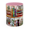 Stained Glass Floral Bookshelf Mug