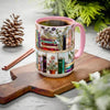 Stained Glass Floral Bookshelf Mug