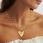 Chunky Gold Heart Necklace
