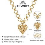 Chunky Gold Heart Necklace