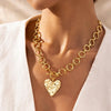 Chunky Gold Heart Necklace