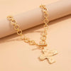 Chunky Gold Cross Necklace