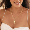 Chunky Gold Cross Necklace