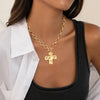 Chunky Gold Cross Necklace