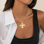 Chunky Gold Cross Necklace