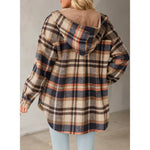Fleece Plaid Hooded Shacket