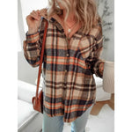 Fleece Plaid Hooded Shacket
