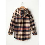 Fleece Plaid Hooded Shacket