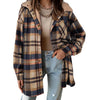 Fleece Plaid Hooded Shacket