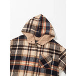Fleece Plaid Hooded Shacket