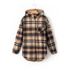 Fleece Plaid Hooded Shacket