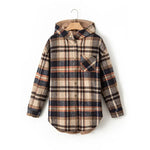 Fleece Plaid Hooded Shacket