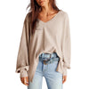 Waffle Knit Oversized Fall Top