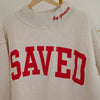 Gray Mock Neck Saved Varsity Sweatshirt