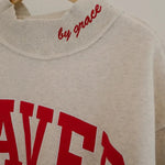 Gray Mock Neck Saved Varsity Sweatshirt