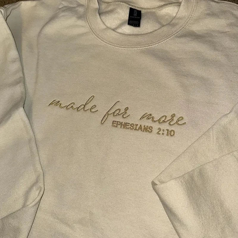 Embroidered Faith Crewneck Sweatshirt
