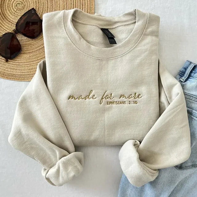 Embroidered Faith Crewneck Sweatshirt