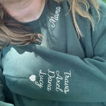 Custom Embroidered Grandma Sweatshirt