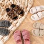 EverFoams Fuzzy Open-Toe Slippers