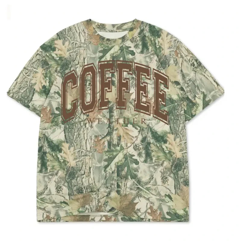 Oversized Camo Cotton T-Shirt
