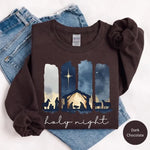 Nativity Scene Christian Christmas Sweatshirt
