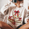 Cozy Book Lover Christmas Sweatshirt