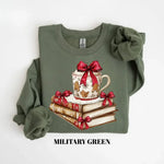 Cozy Book Lover Christmas Sweatshirt