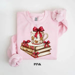 Cozy Book Lover Christmas Sweatshirt