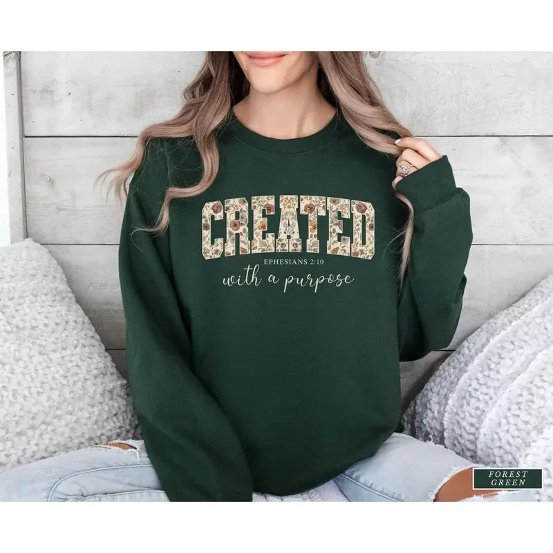 Floral Christian Faith Crewneck Sweatshirt