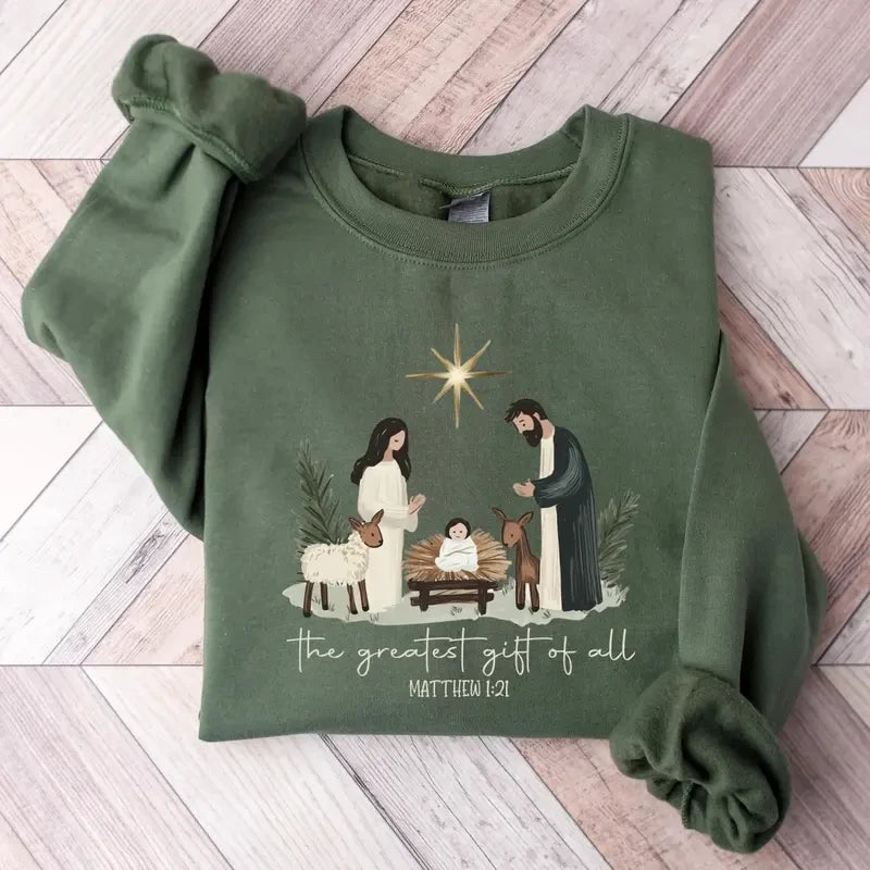 Nativity Scene Faith Sweatshirt