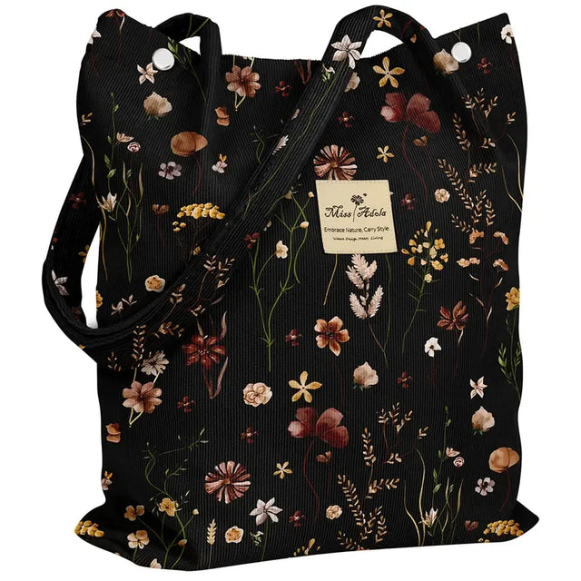 Artsy Corduroy Tote Bag