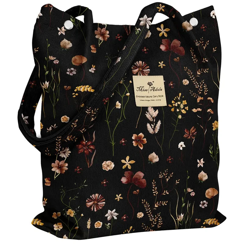 Artsy Corduroy Tote Bag