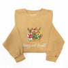 Festive Embroidered Christmas Fleece Sweatshirt