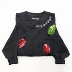 Festive Embroidered Christmas Fleece Sweatshirt